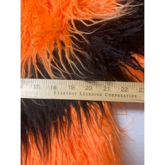 Faux Fur Chevron Striped Jacket - Picture 9 of 10